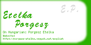 etelka porgesz business card